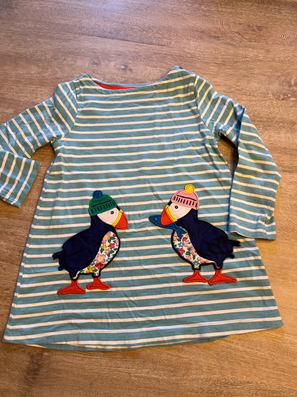 mini Boden girls 4/5 puffin tunic dress GUC